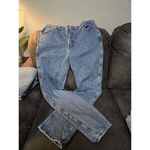 Wrangler Rustler Jeans Mens 35x34 Blue Regular Fit Straight Leg Stonewash
